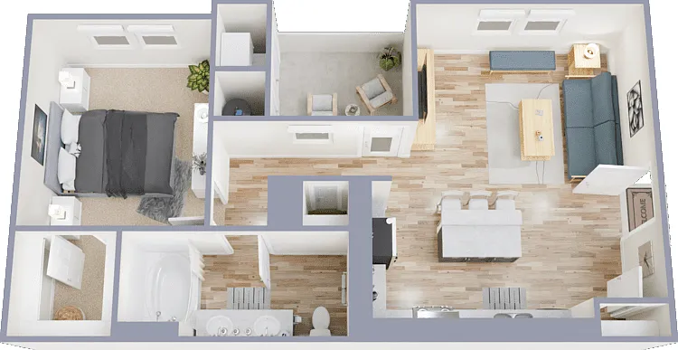 Plan 1B Floorplan Diagram