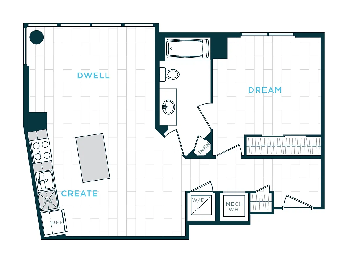 Floor plan 1 Bed/1 Bath sl-a10