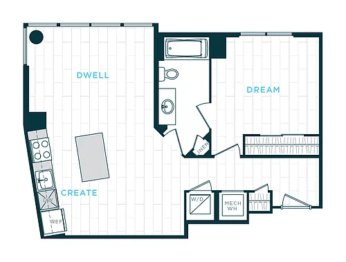 Floor plan 1 Bed/1 Bath sl-a10