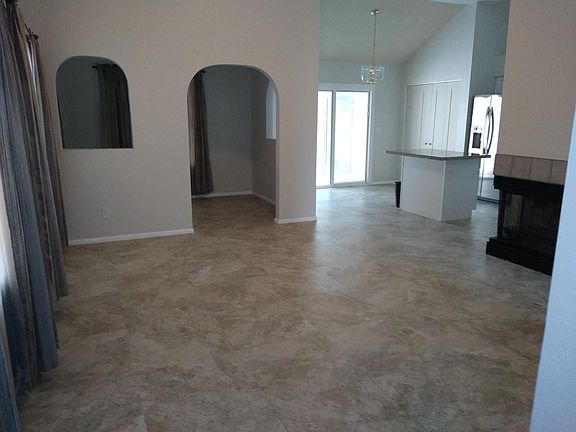 View from front entry...living room, dining/office, kitchen to the right.