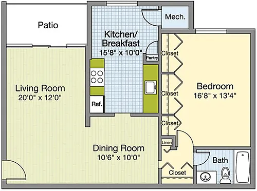 Floor plan Siberian - with Washer and Dryer
