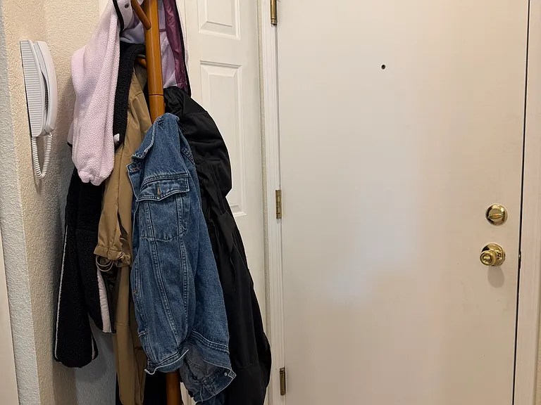 2 closets at the entry