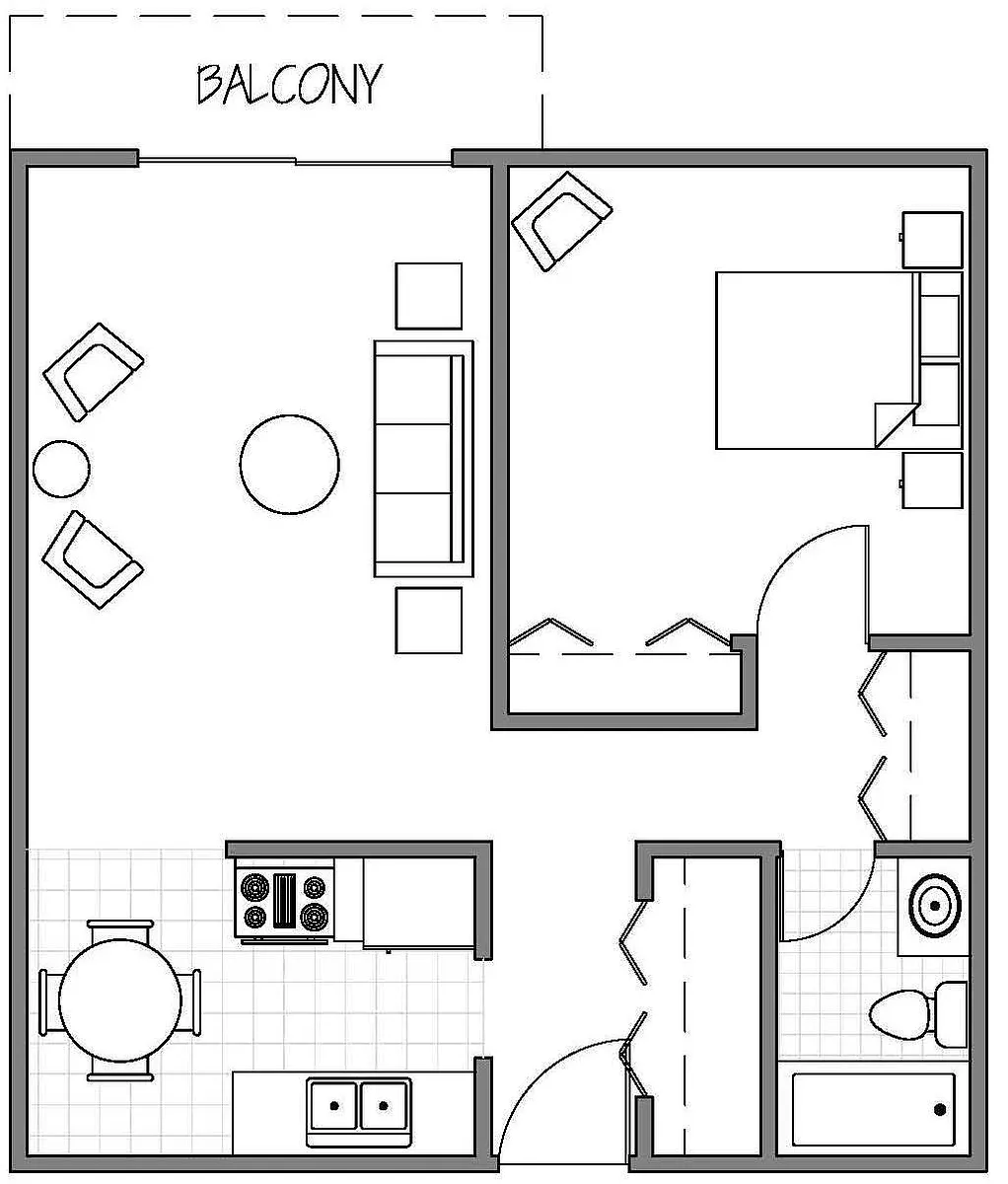 Floor plan 1 Bedroom