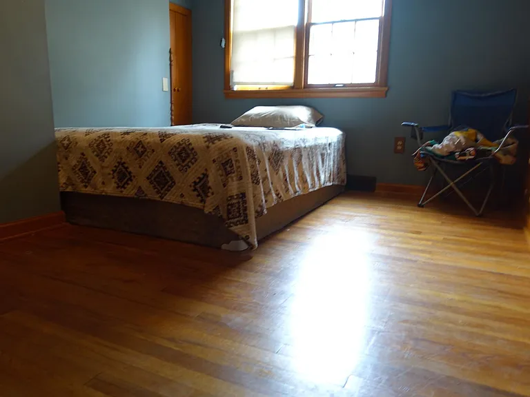 Bedroom with built in storage