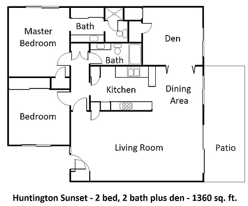 Floor plan 3 Bed 2 Bath Wood WD Hookups Private Yard