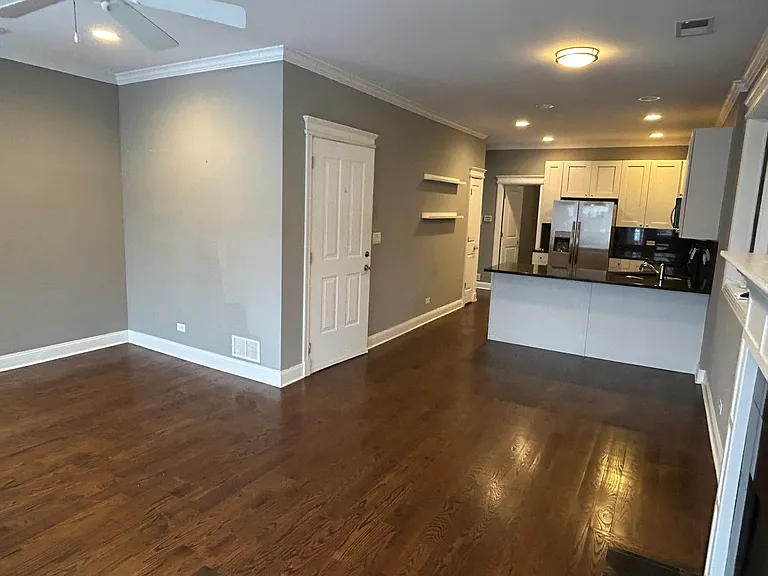 Living area and kitchen area