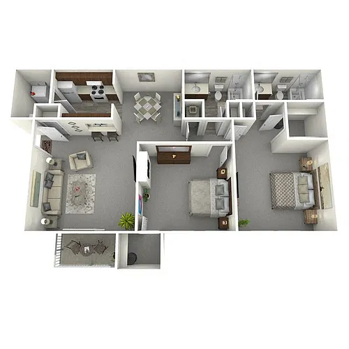 Floor plan Winchester - 2 Bed, 2 Bath
