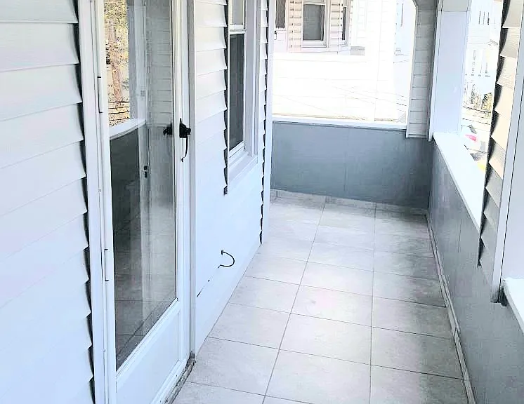 Ceramic tiled balcony