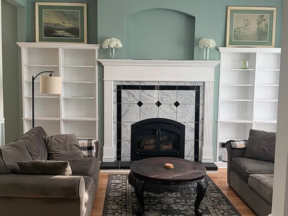 Living room with gas stove