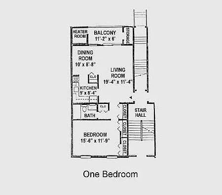 Floor plan One Bedroom