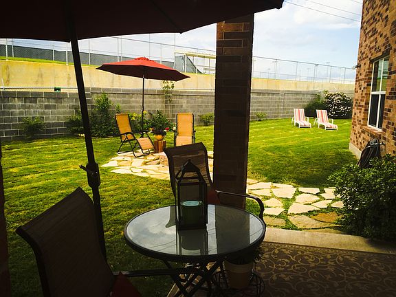 Back porch with firepit