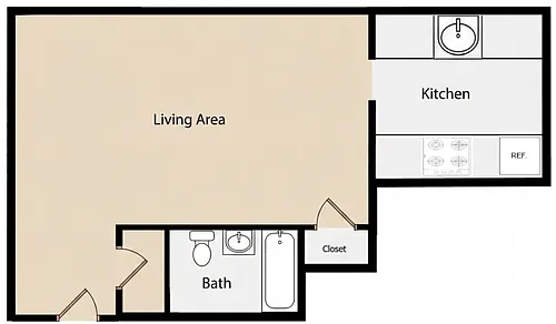 Floor plan Vintage Studio