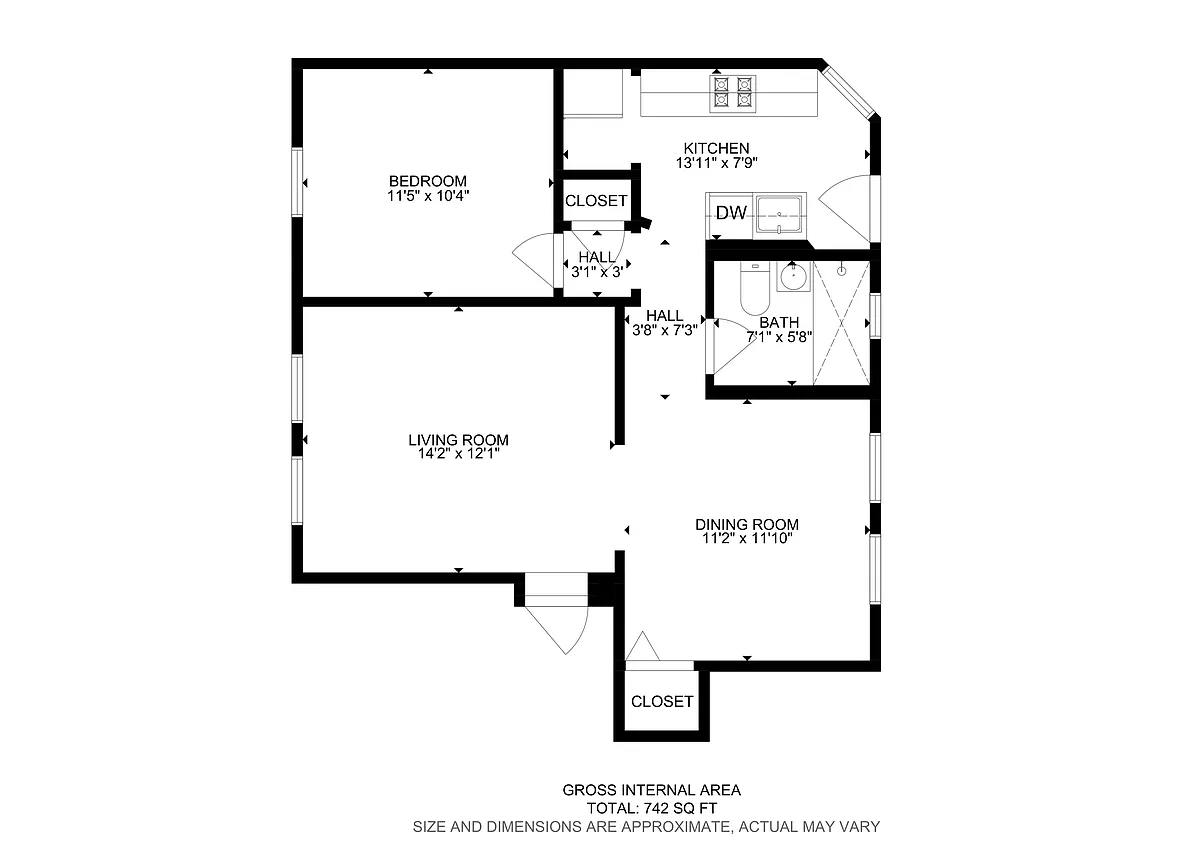 Floor plan One Bedroom