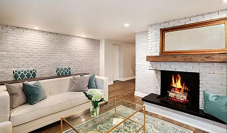 Exposed Brick Living Room
