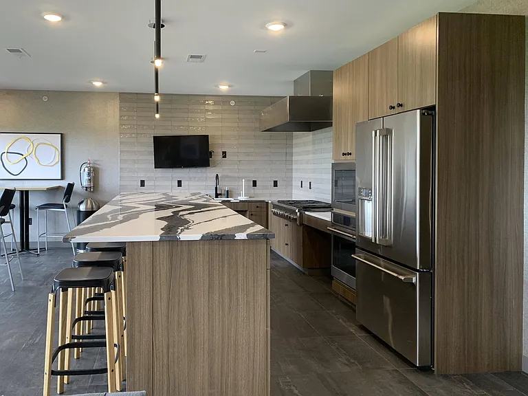 Our sky lounge is complete with a full chef's demonstration kitchen.