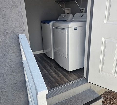 Shared Washer and Dryer.