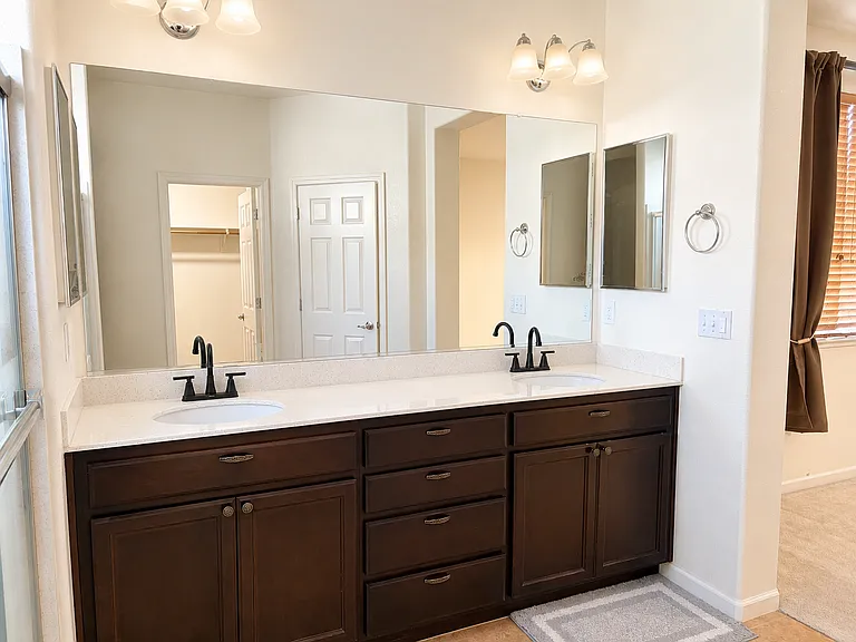 Master bathroom with double vanity