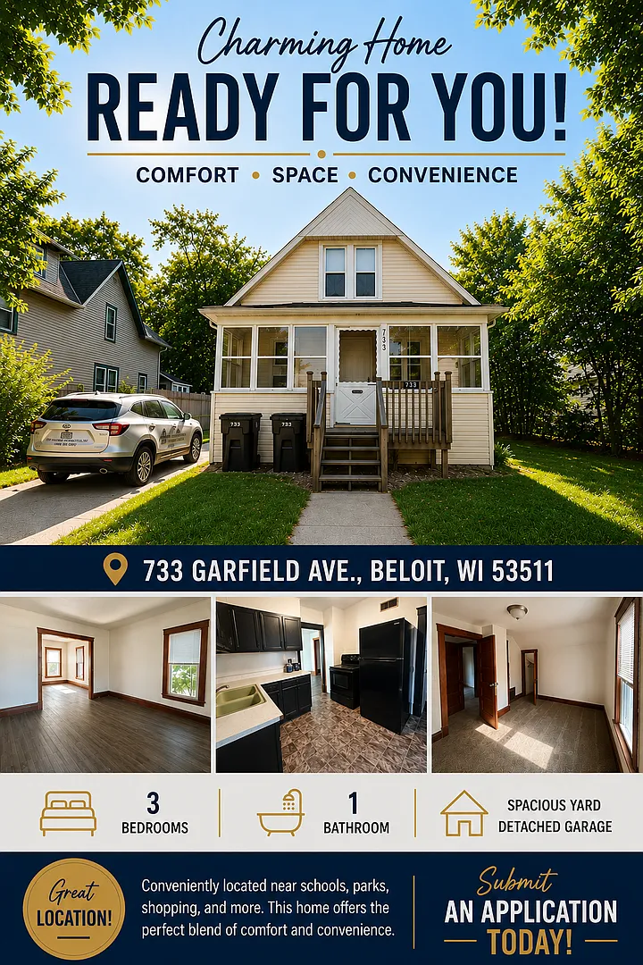 3 Bedroom 1 Bathroom Single Family Home — Photo 1
