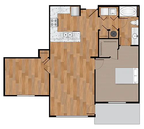Floor plan 1x1 949sf-956sf Classic