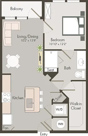 A1 | 1 bed 1 bath | 631 sq ft A1 | 1 bed 1 bath | 631 sq ft