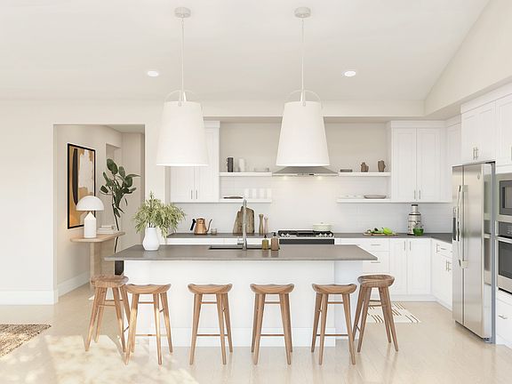 Breakfast bar in kitchen