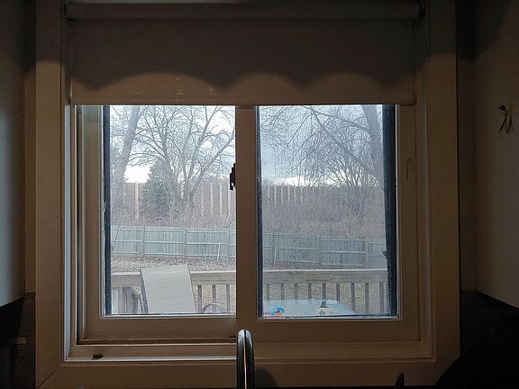 Kitchen view to backyard