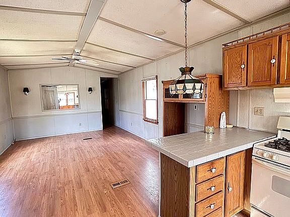Kitchen to living room view 