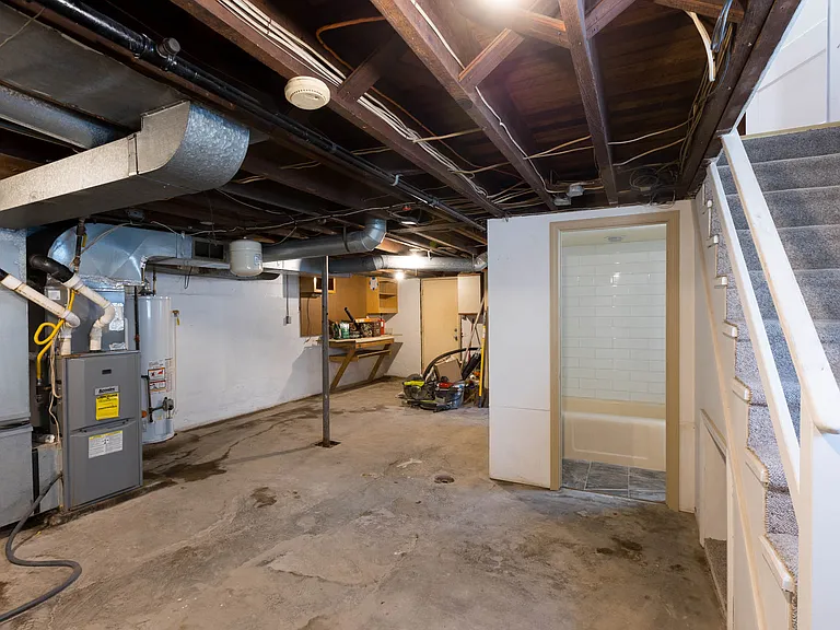 basement with lots of storage