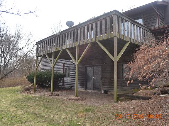 Rear view, walk out and deck