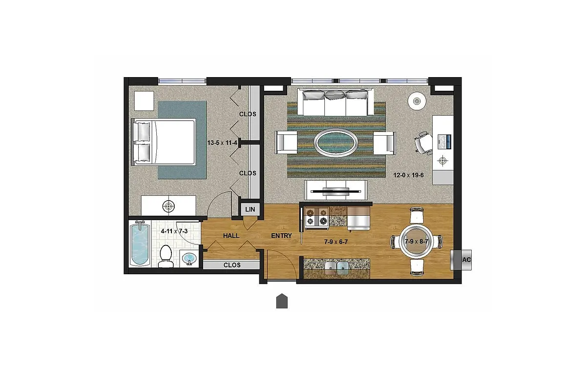 Floor plan 1 Bedroom