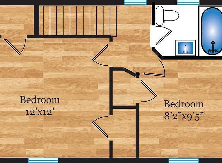 Please notice the size of the rooms and the house from the layout.