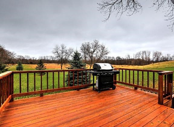 Oversized deck is off of the kitchen.  Wonderful spot for outdoor entertaining.