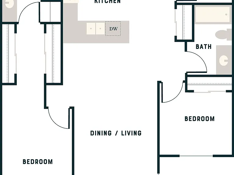 TRSW - 2 Bed, 2 Bath - Apt K TRSW - 2 Bed, 2 Bath - Apt K