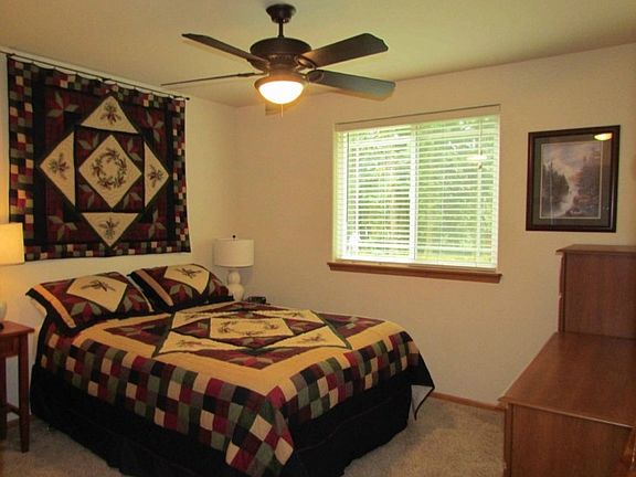 There are two bedrooms on the lower level.