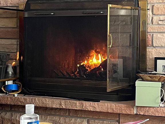 Fire place- wood burning