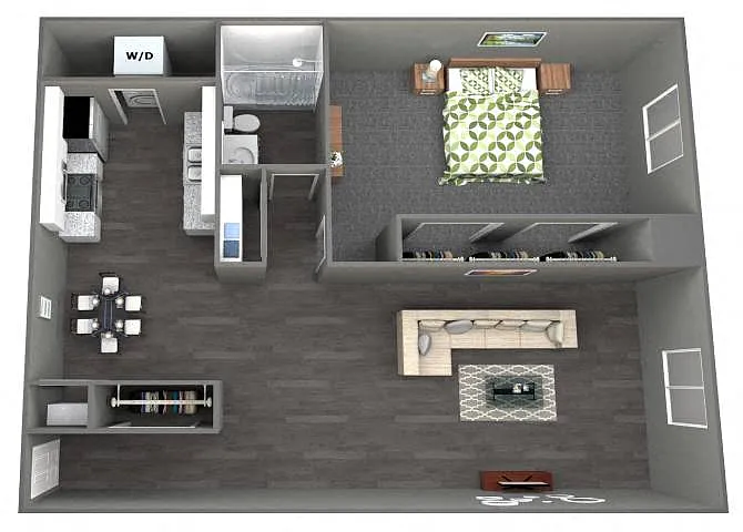 Floor plan 1 Bed 1 Bath N