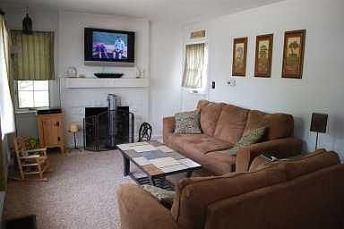 Cozy fireplace in living room