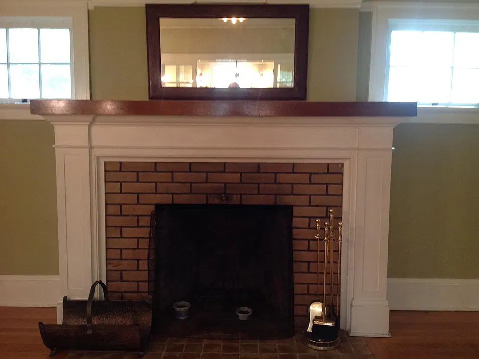 Beautiful large fireplace