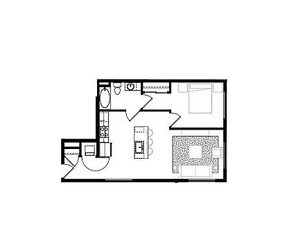 Floor plan 1x1E