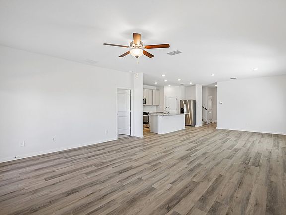 Kitchen, Living, and Dining Areas