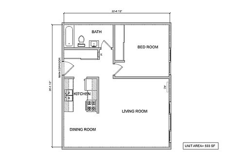 Floor plan 1 Bedroom