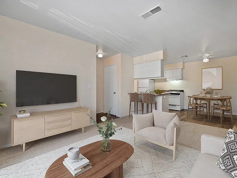 Living Room and Dining Area