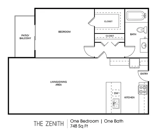 Floor plan 1-Bedroom