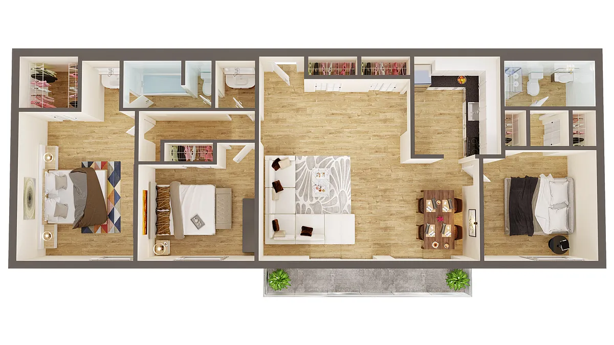 Floor plan 3br. Flat