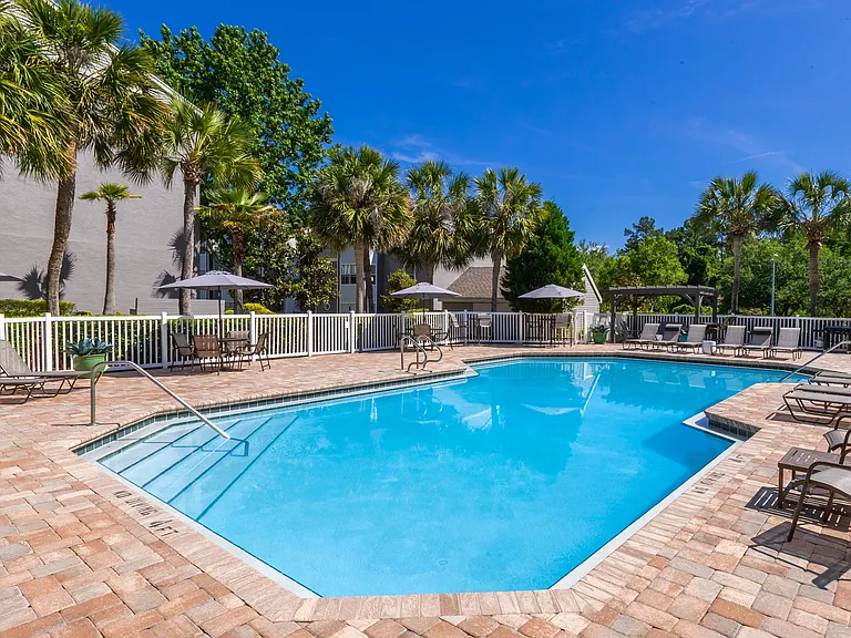 With plenty of seating, shade, and sunshine, our pool deck is the perfect everyday escape.