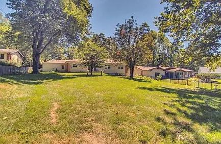 Large fenced in backyard