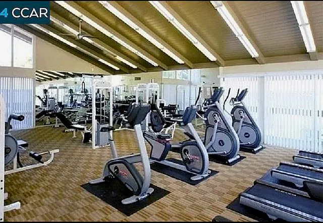 Fitness center with cardio and strength-training equipment