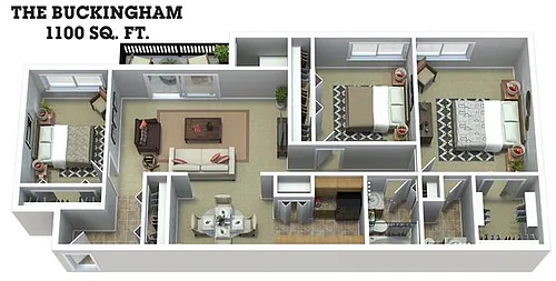 Floor plan 3Bedroom 1.5BA