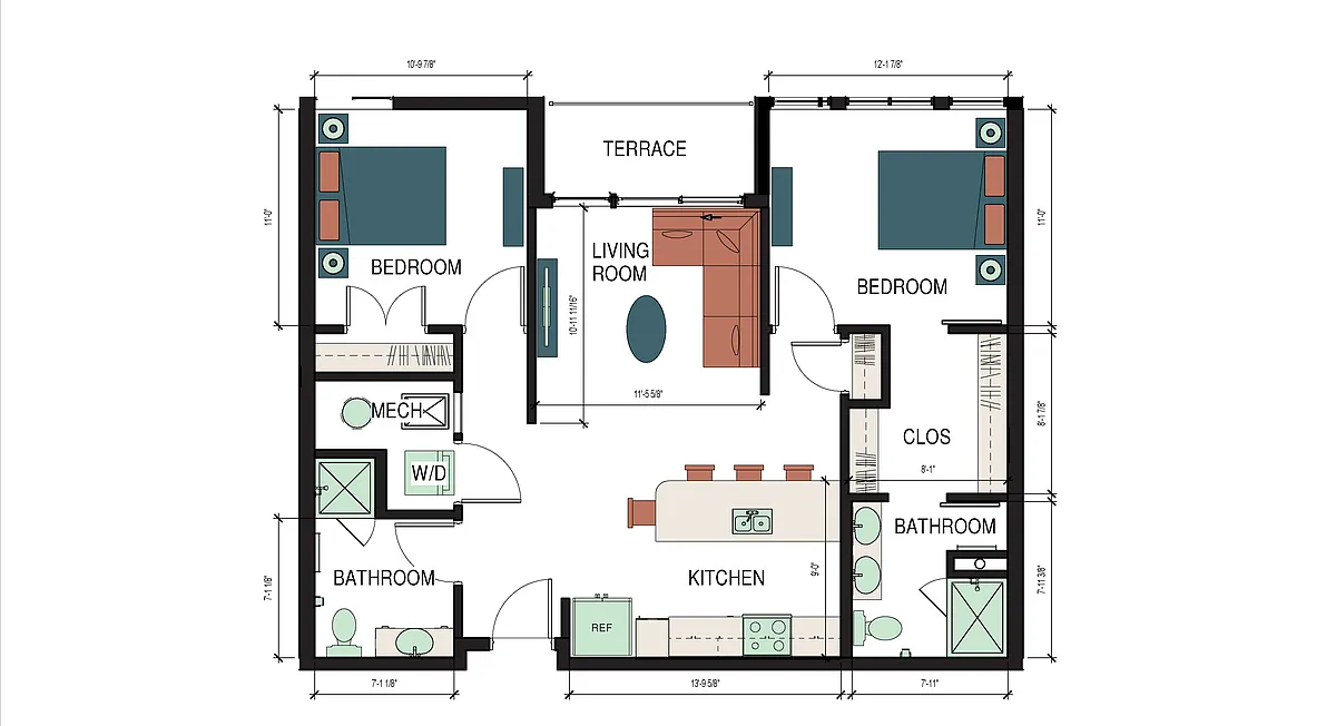 Floor plan Pacific