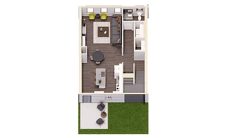 Floor plan 3 Bed TH - 1765 SF